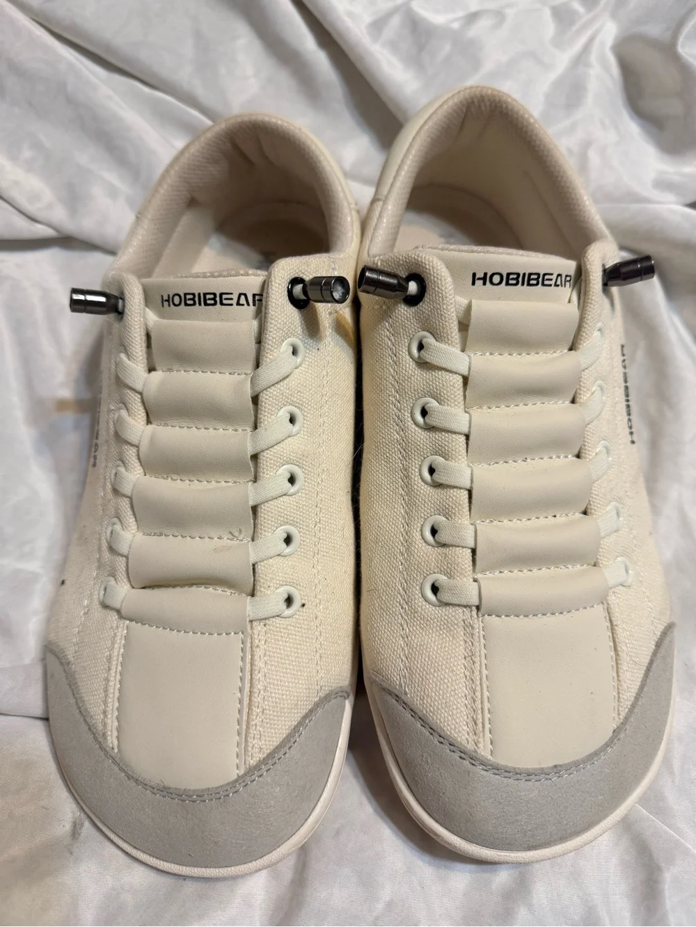 Hobibear Women's Cream Athletic Sneakers - Low-Profile Comfort